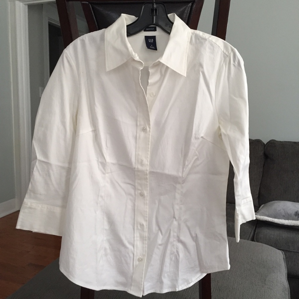 gap Stretch white button down. Bundle and offer!